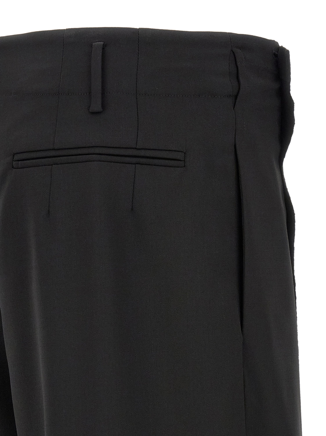Black Virgin Wool Dress Pants