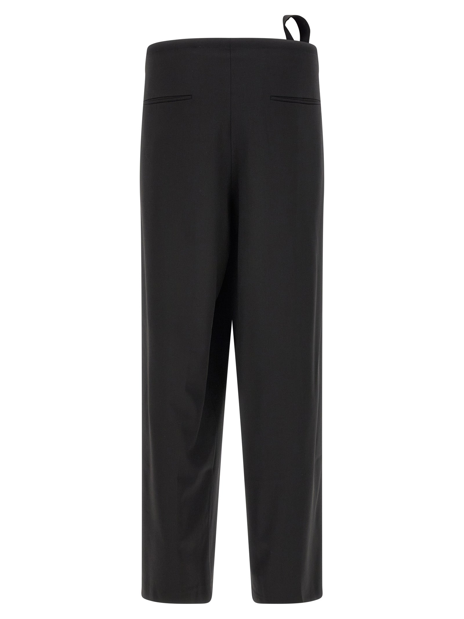 Black Virgin Wool Dress Pants