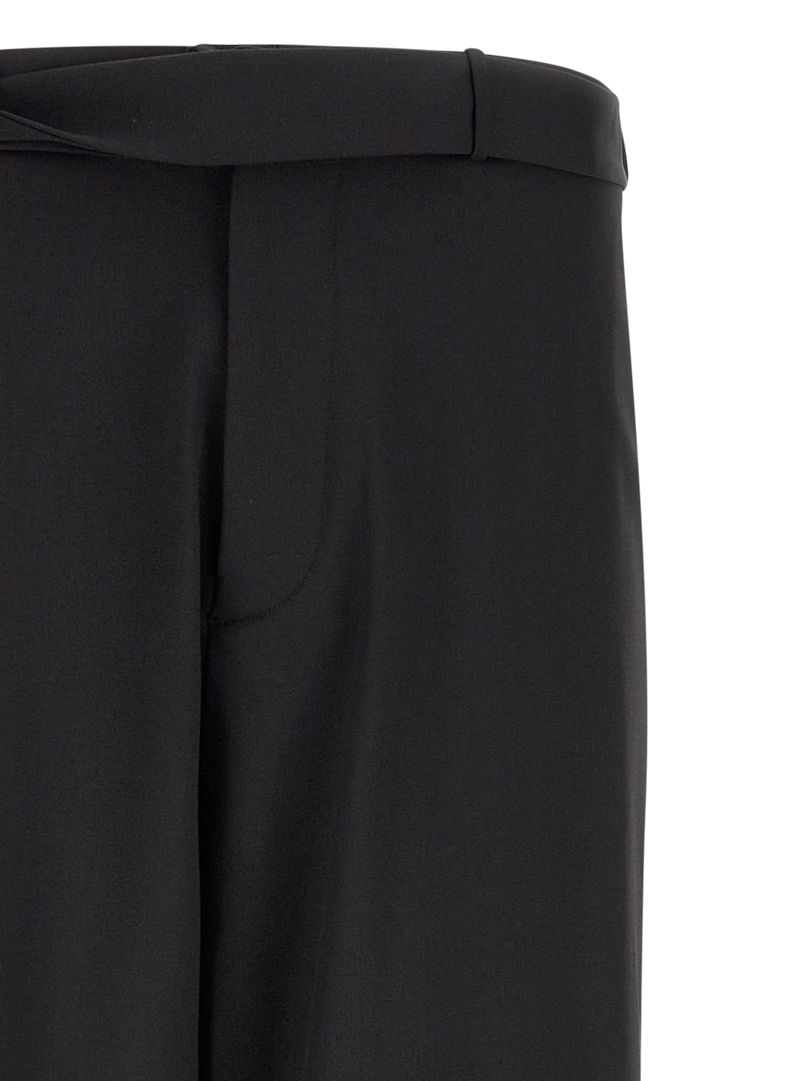 Black Virgin Wool Dress Pants