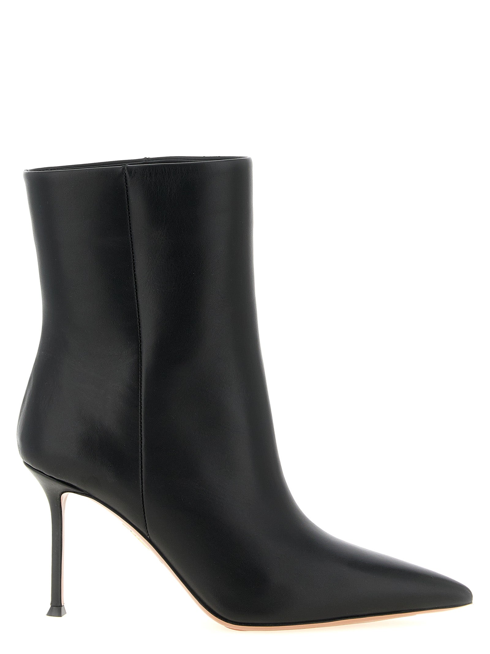 Black Calfskin Ankle Boots