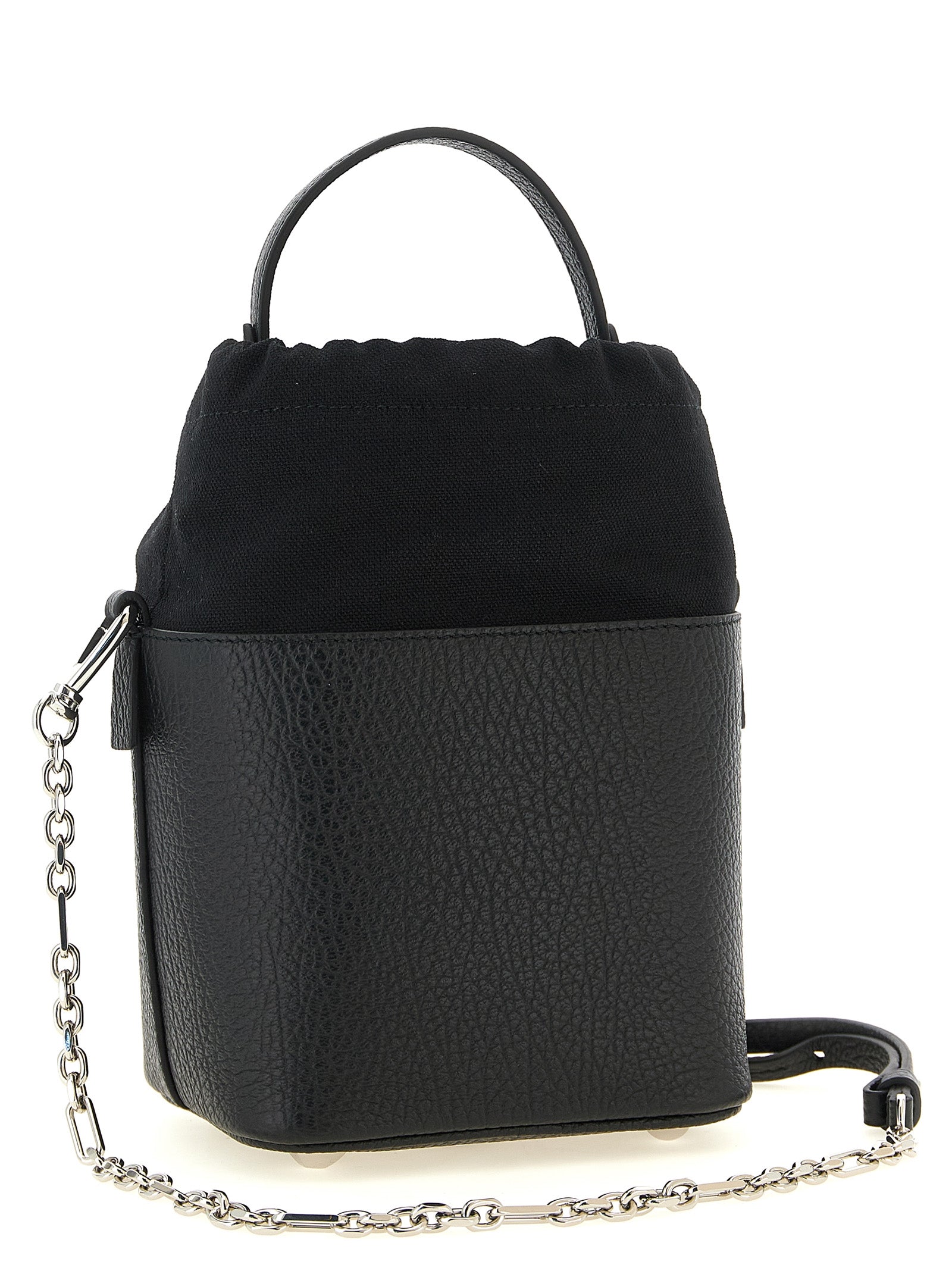 Black Calfskin Shoulder Bag