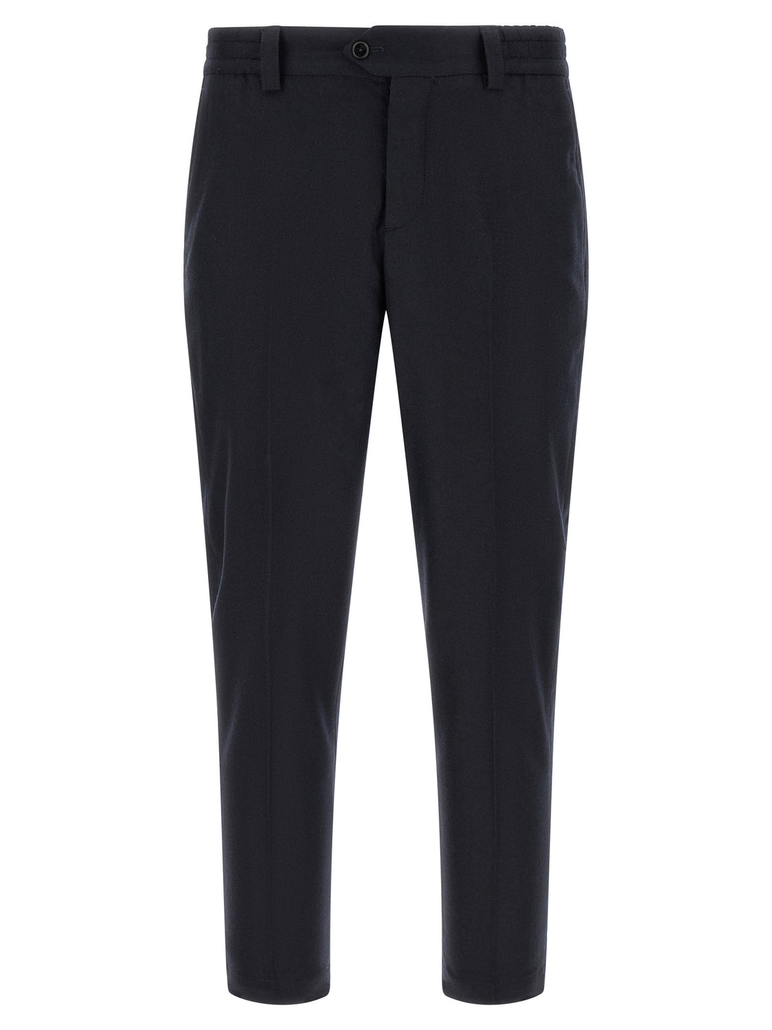 Black Virgin Wool Casual Pants