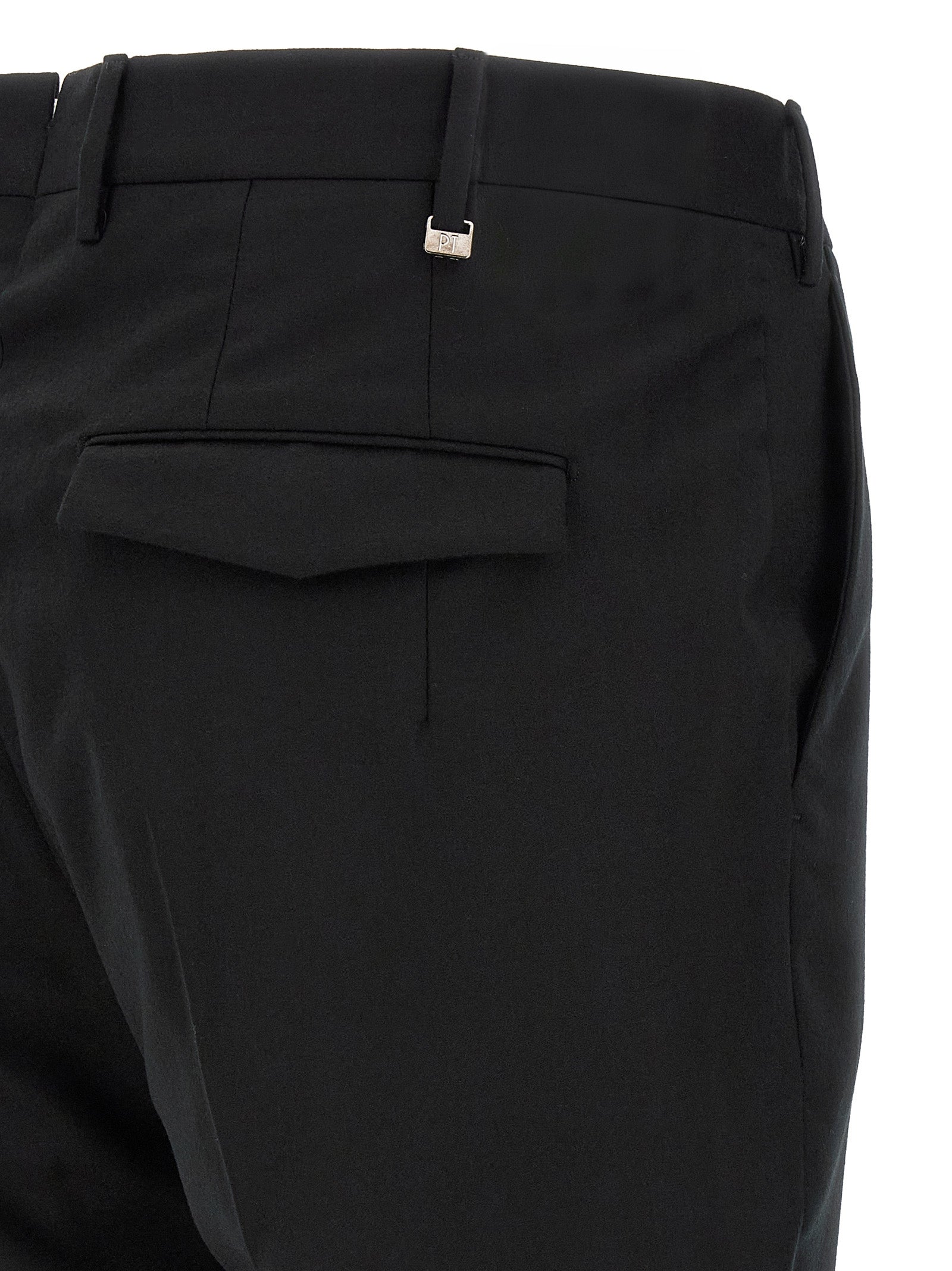 Black Virgin Wool Dress Pants