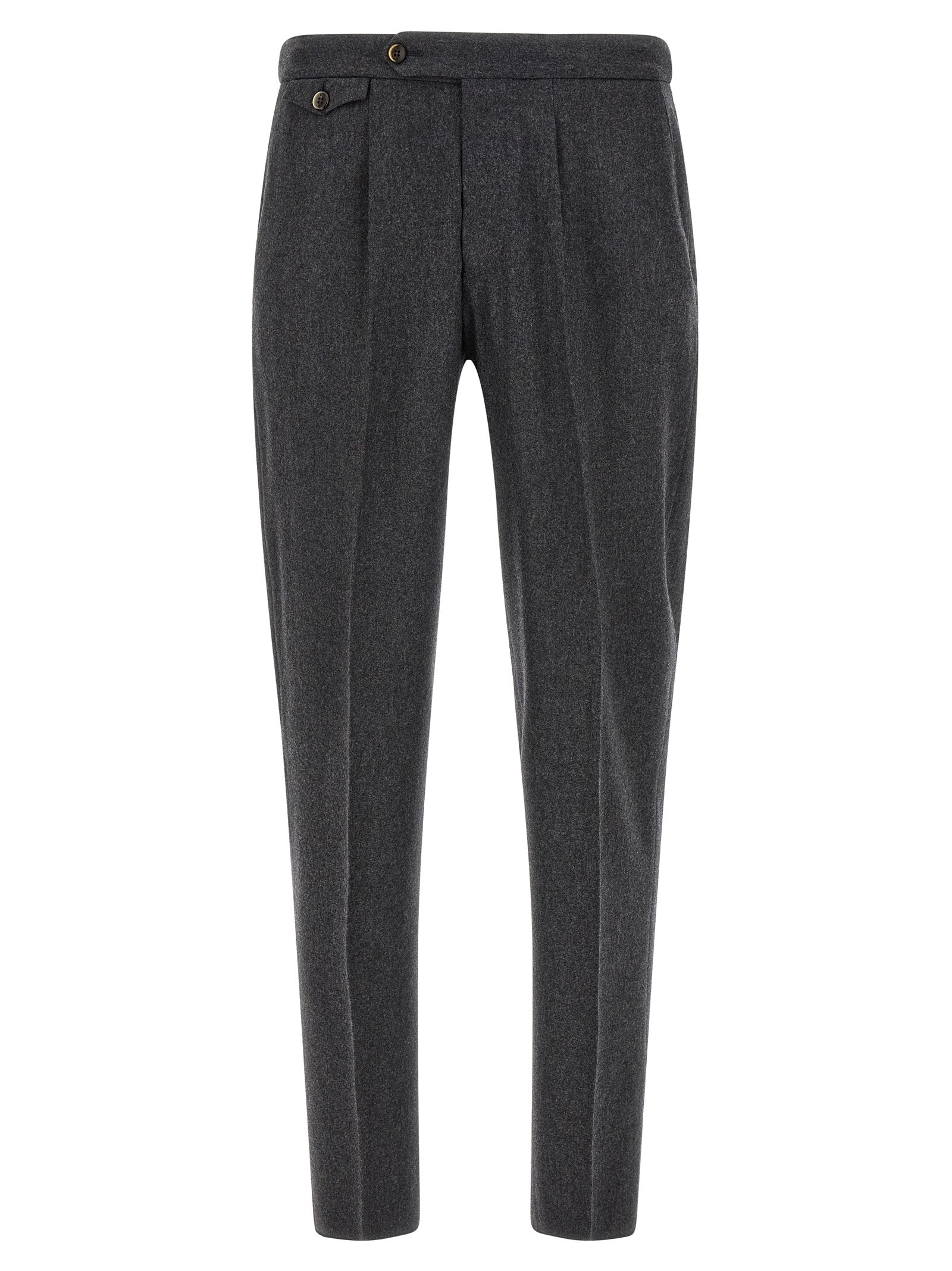 Gray Virgin Wool Dress Pants