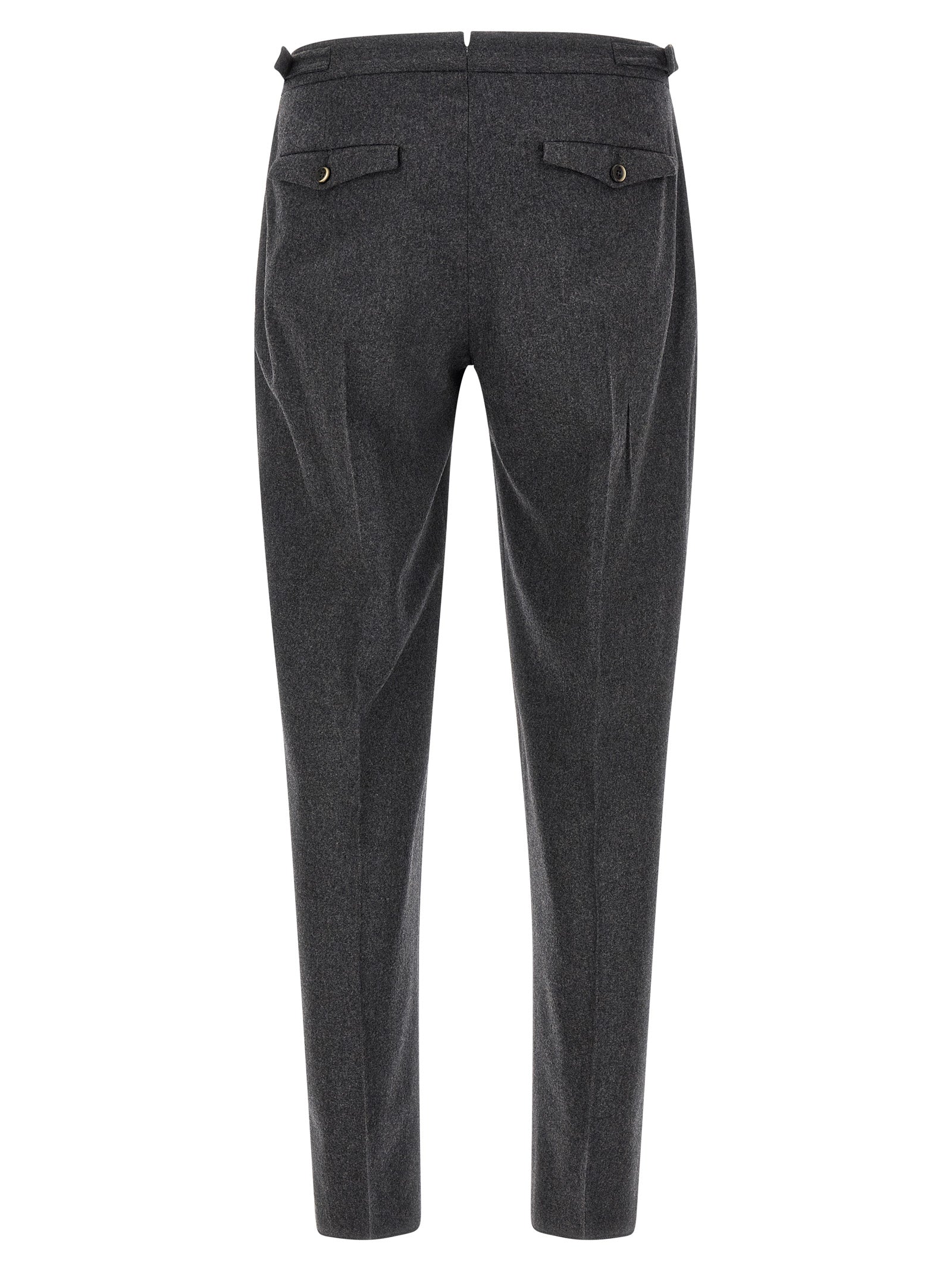 Gray Virgin Wool Dress Pants