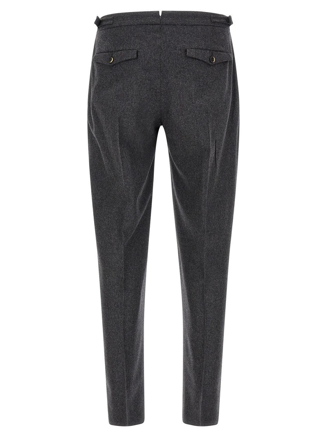 Gray Virgin Wool Dress Pants