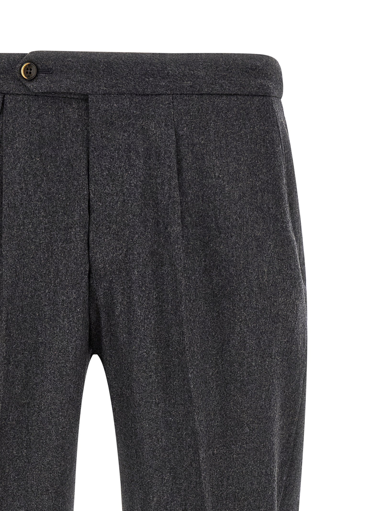 Gray Virgin Wool Dress Pants