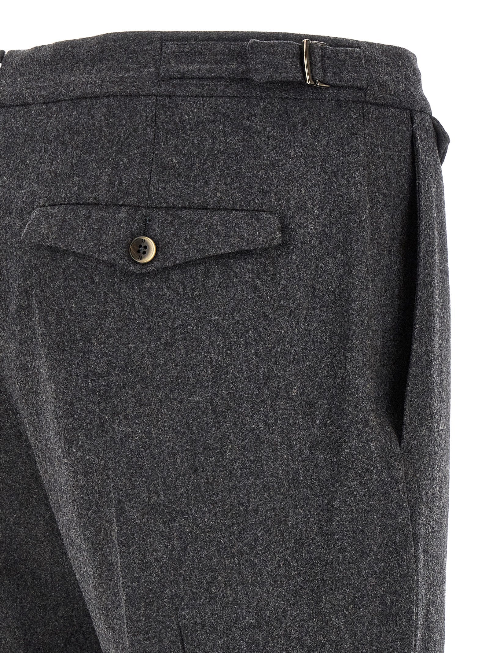 Gray Virgin Wool Dress Pants