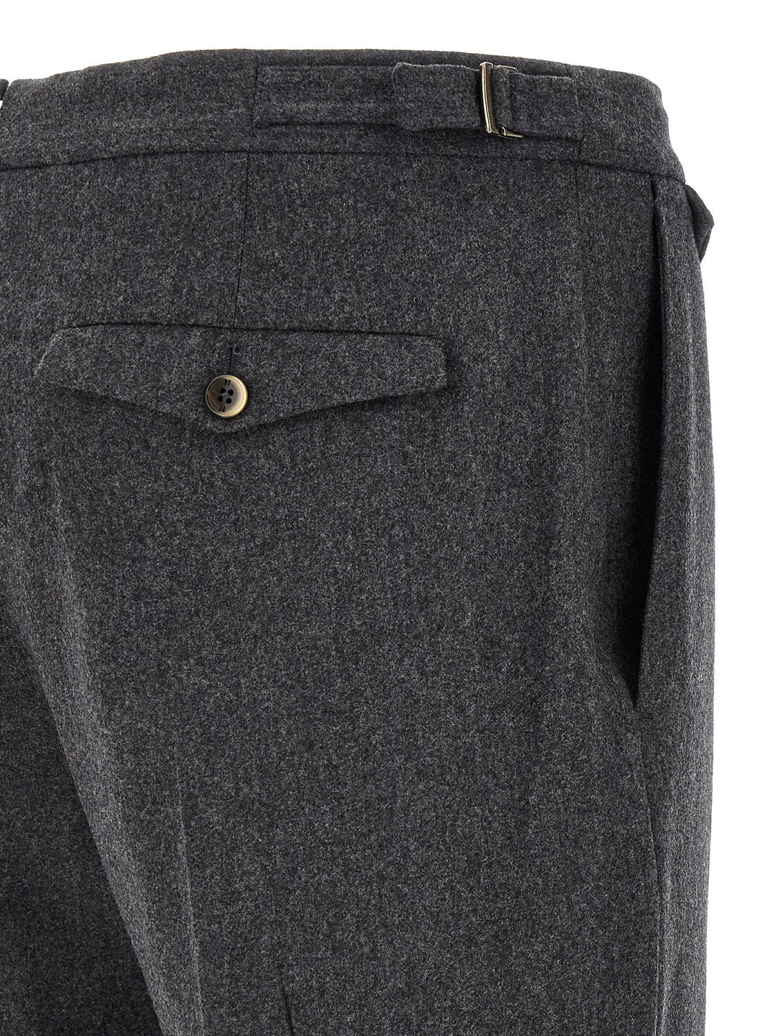 Gray Virgin Wool Dress Pants