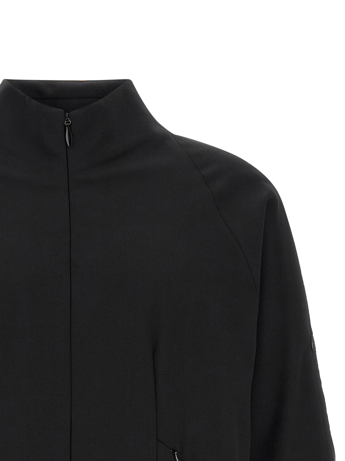 Black Virgin Wool Full-Length Jacket