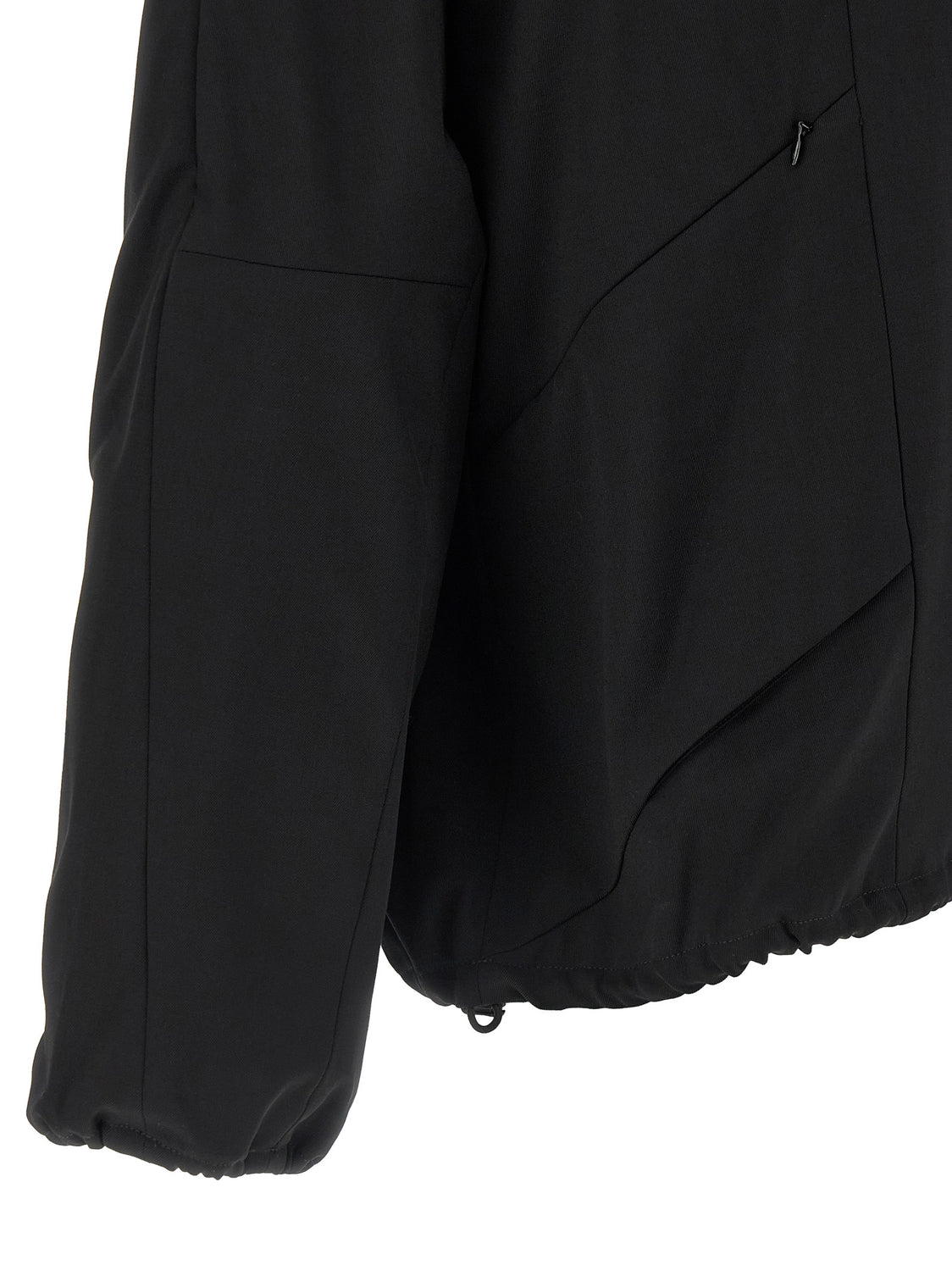 Black Virgin Wool Full-Length Jacket