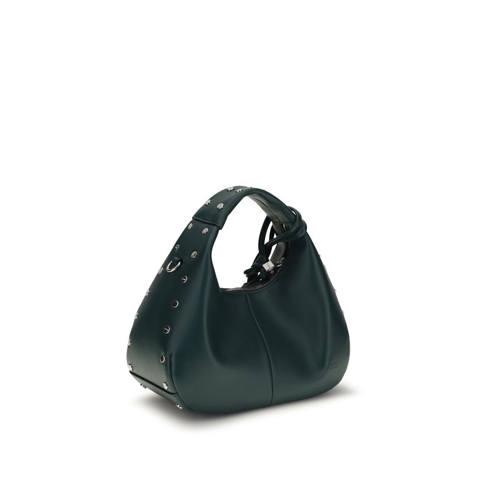 Bicolor Recycled Leather Shoulder Bag
