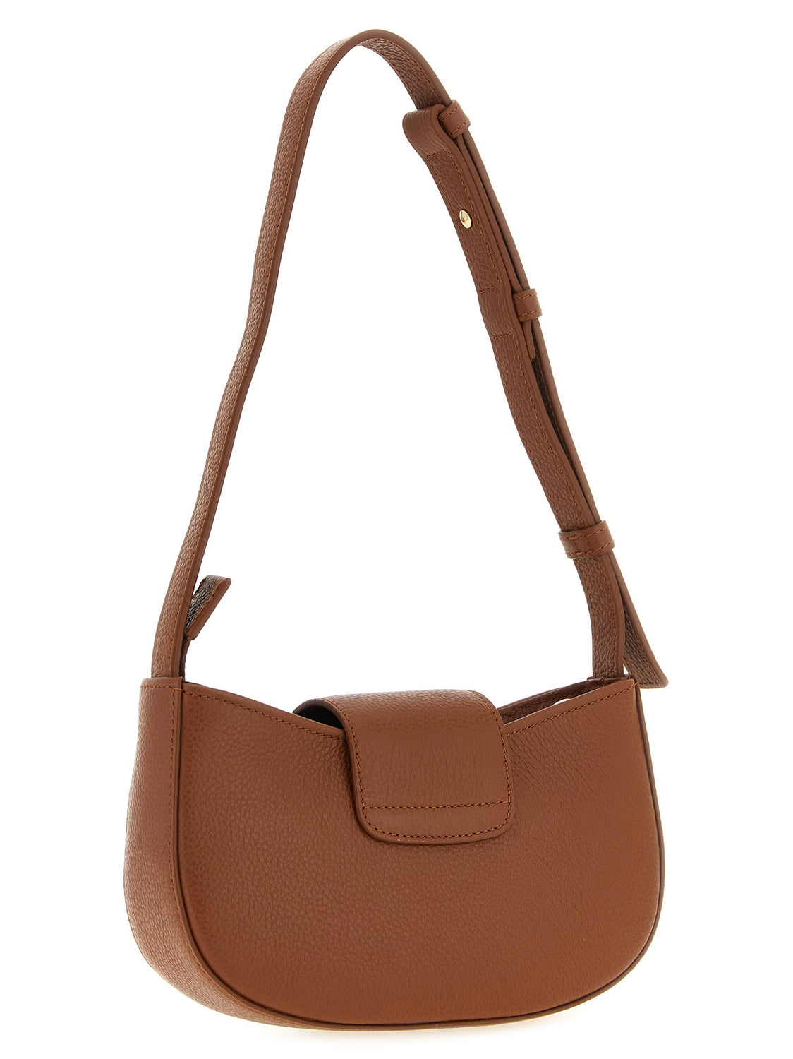 Brown Calfskin Shoulder Bag