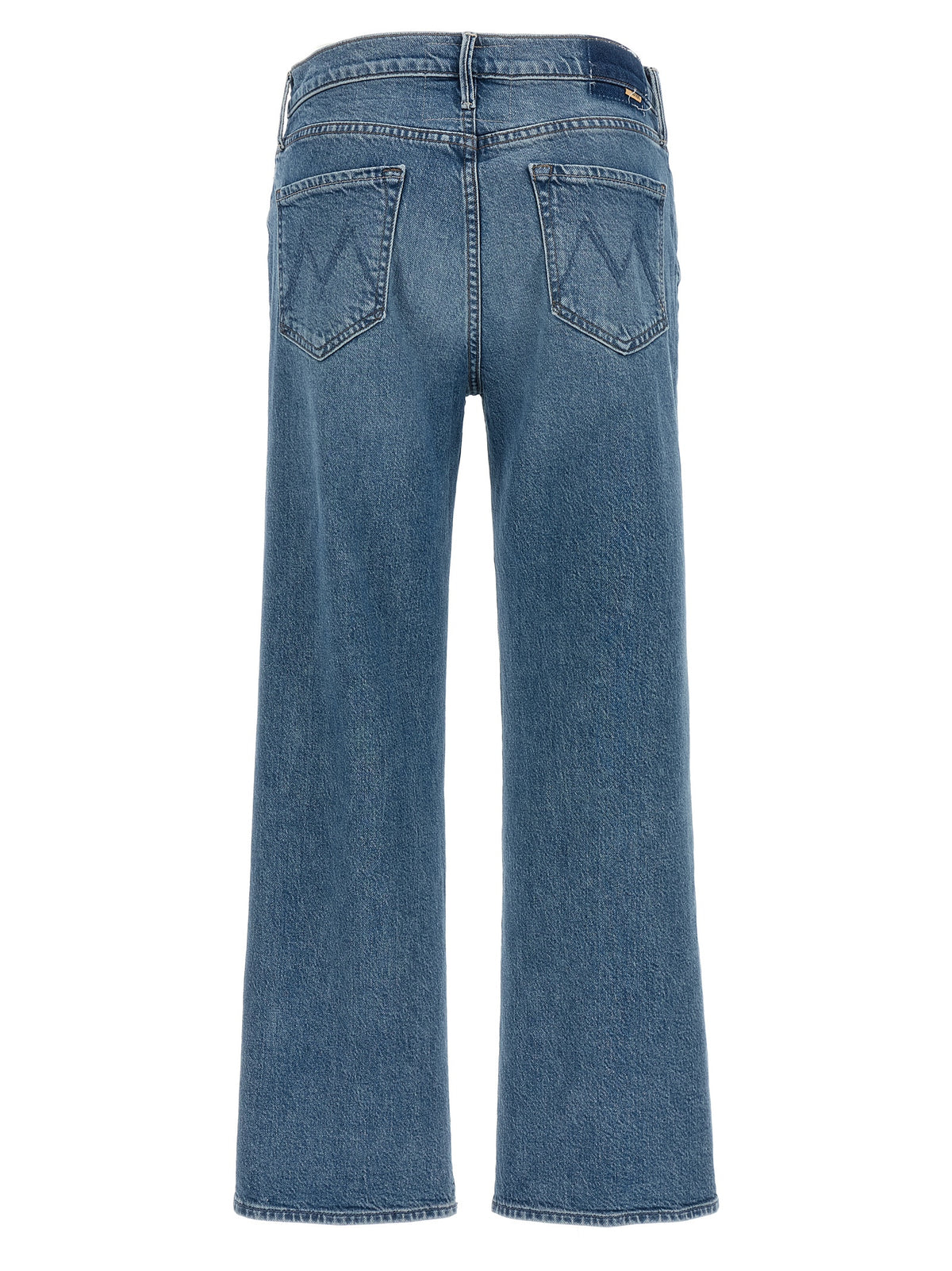 Blue Cotton Straight-Leg Jeans