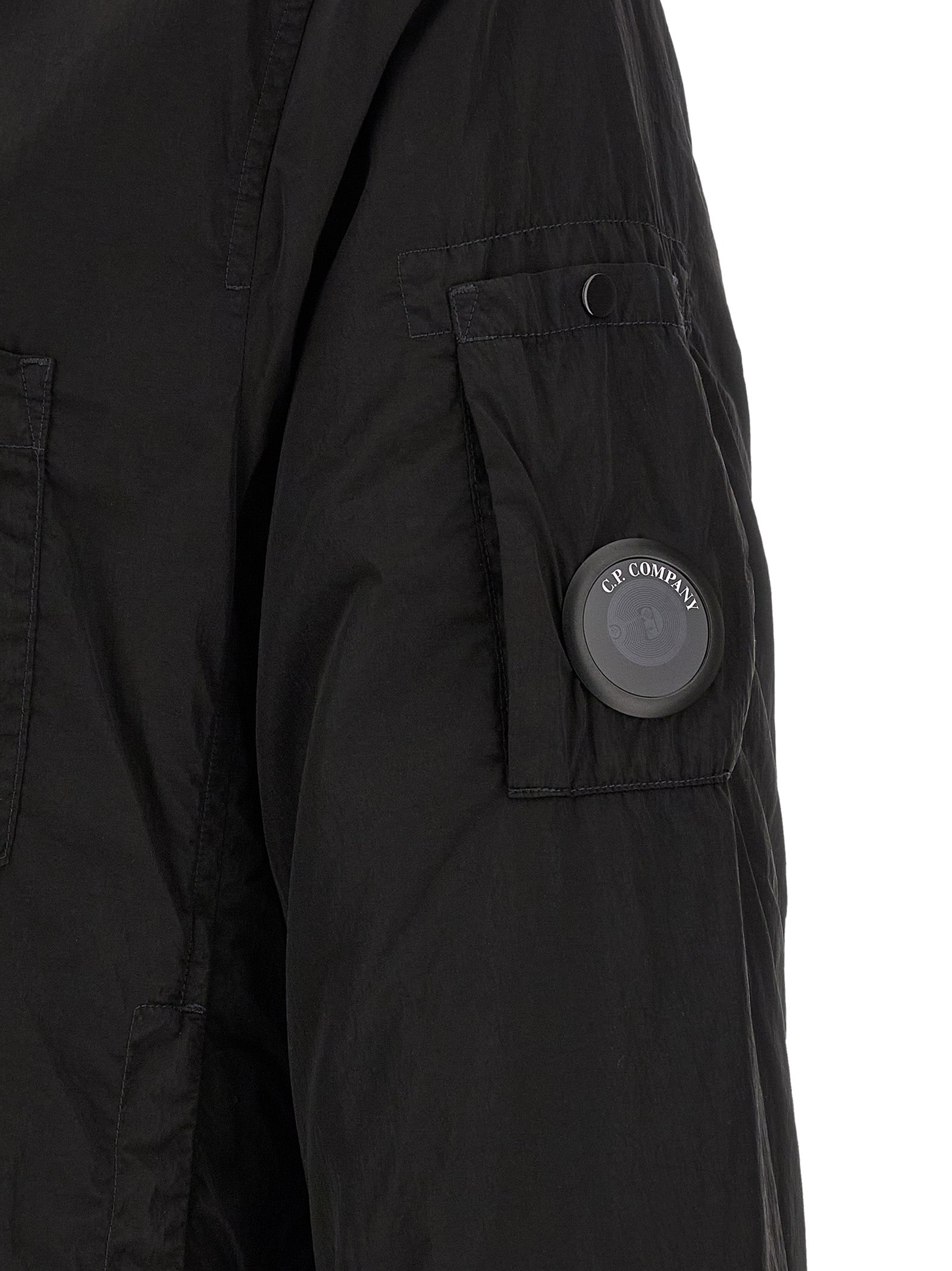 Black Polyamide Full-Length Jacket