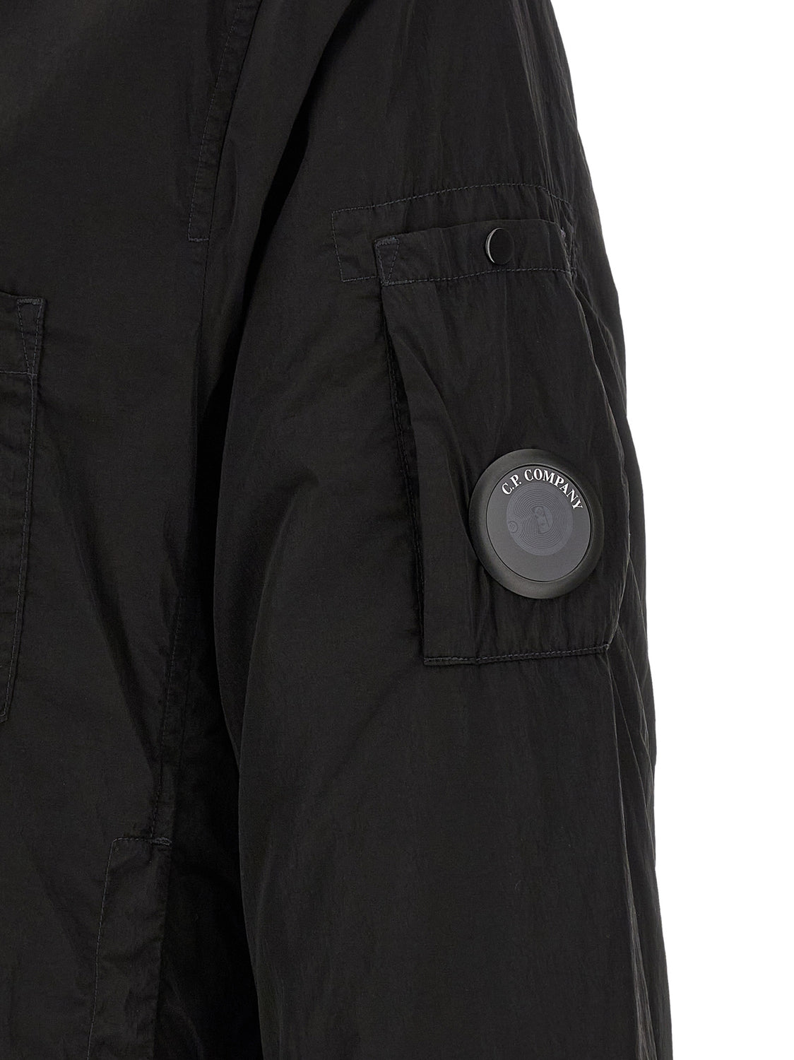 Black Polyamide Full-Length Jacket