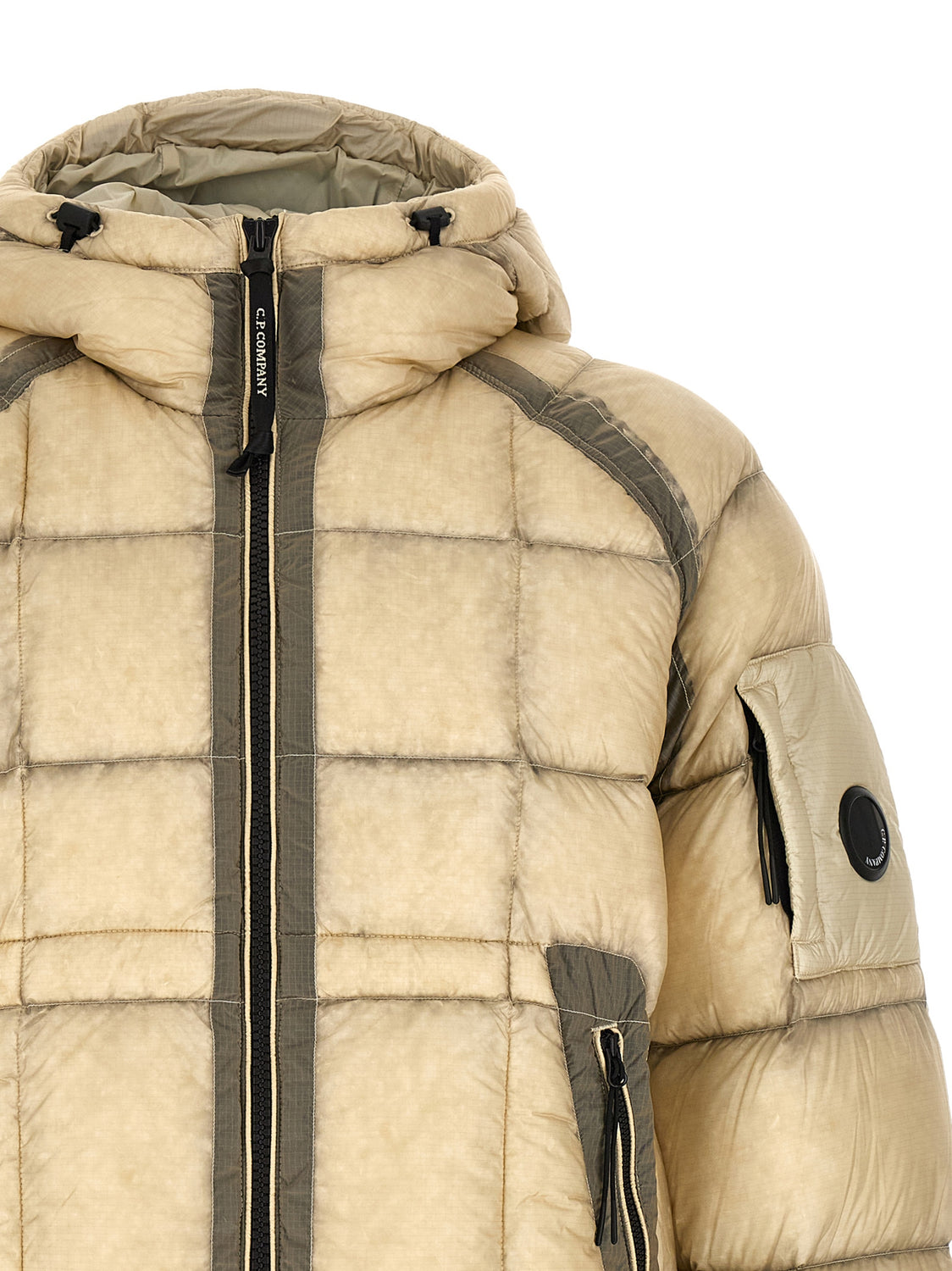 Beige Polyamide Shell Jacket