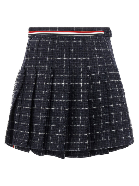 Blue Wool Long Skirt