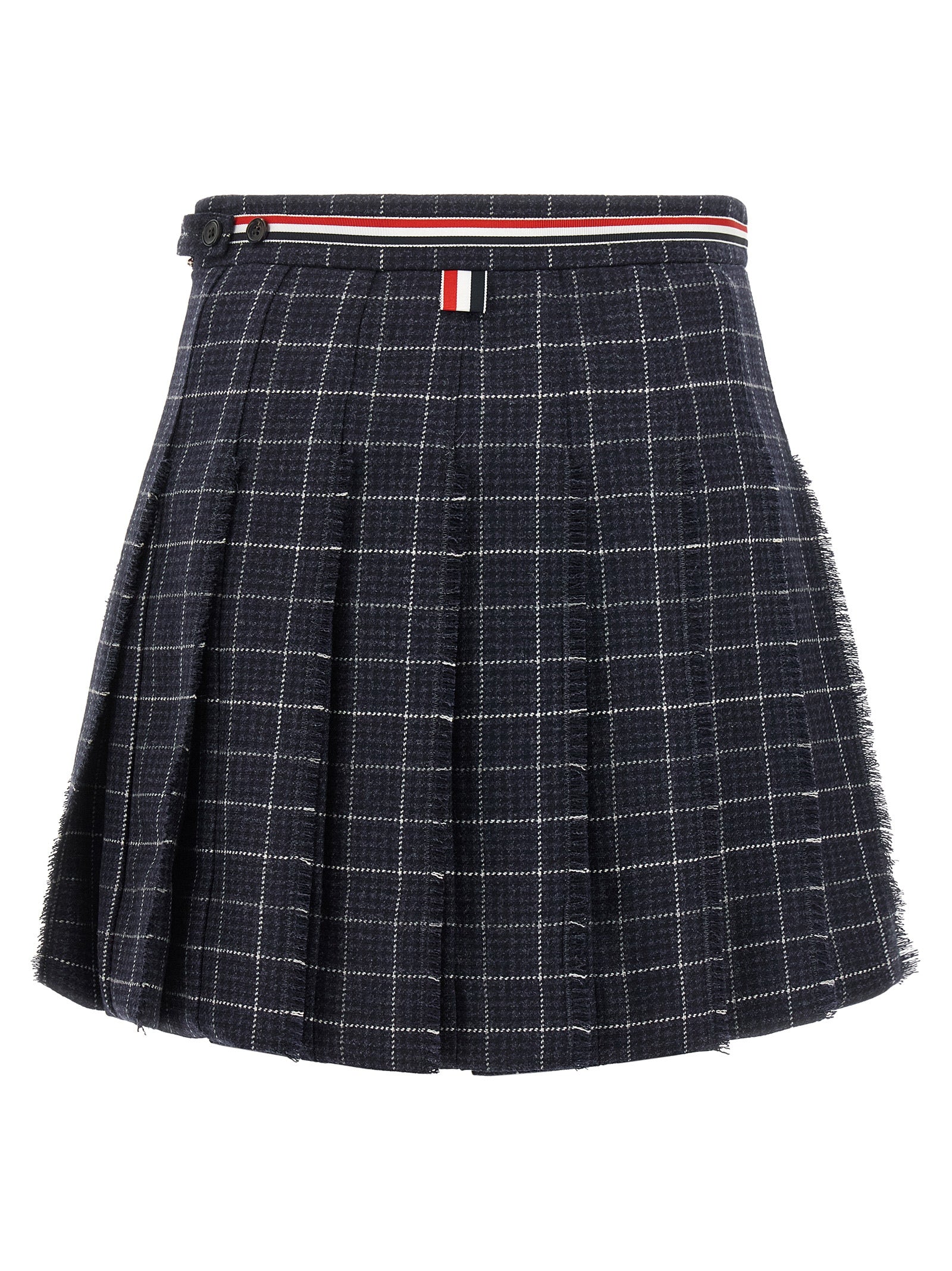 Blue Wool Long Skirt