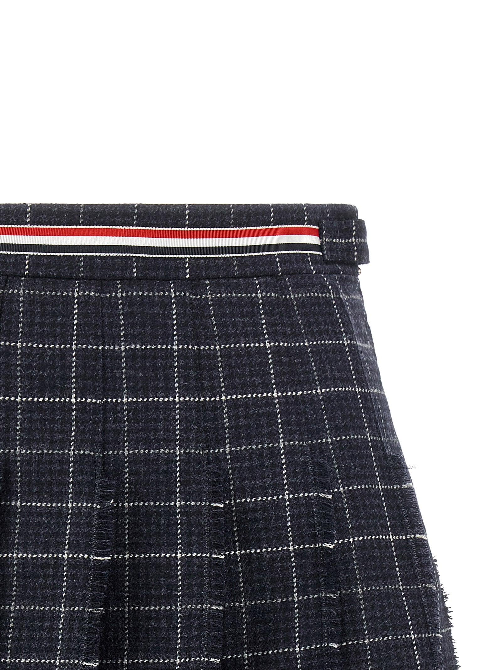 Blue Wool Long Skirt