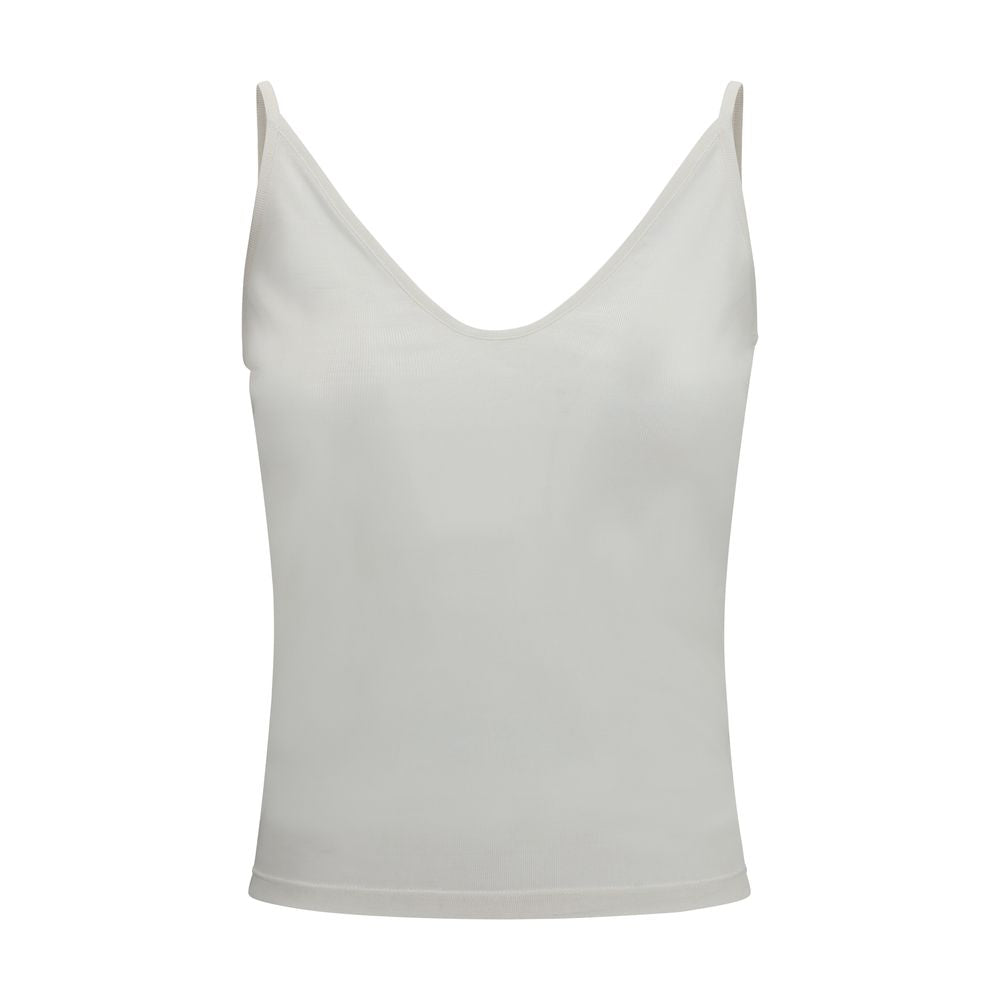 White Silk Tank Tops