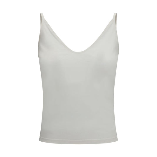 White Silk Tank Tops