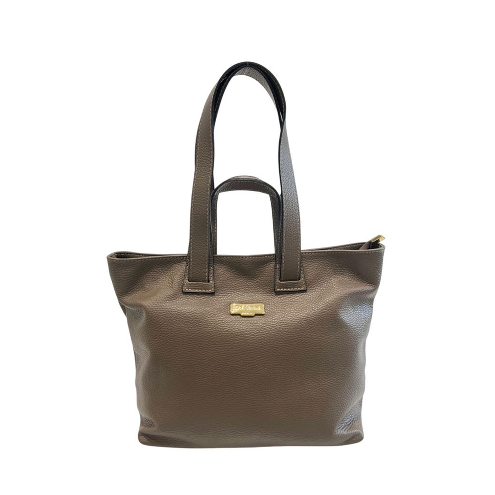 Beige Cowhide Handbag