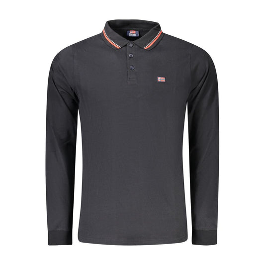 Black Cotton Men's Polo