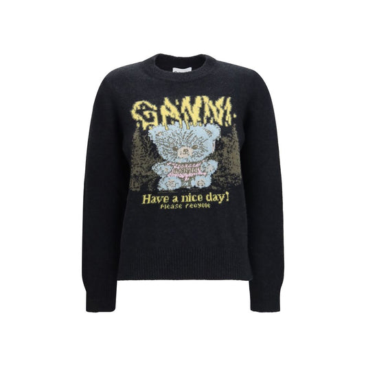 Black Recycled Wool Sweatshirt