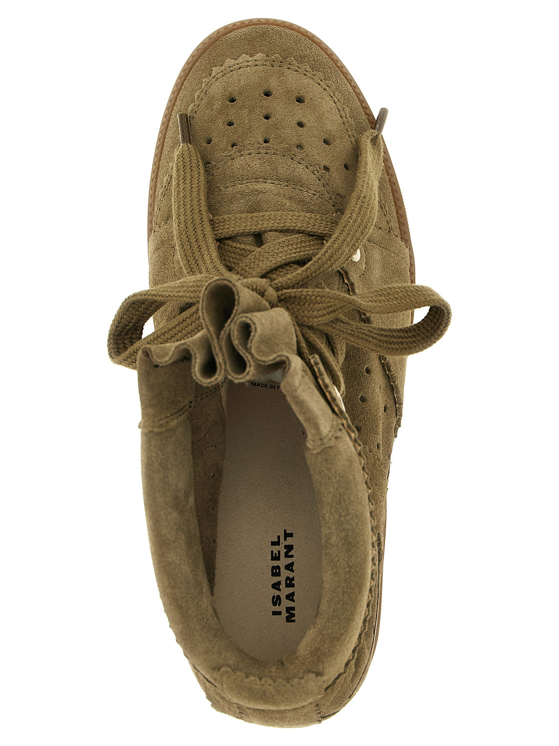 Beige Cowhide Sneakers