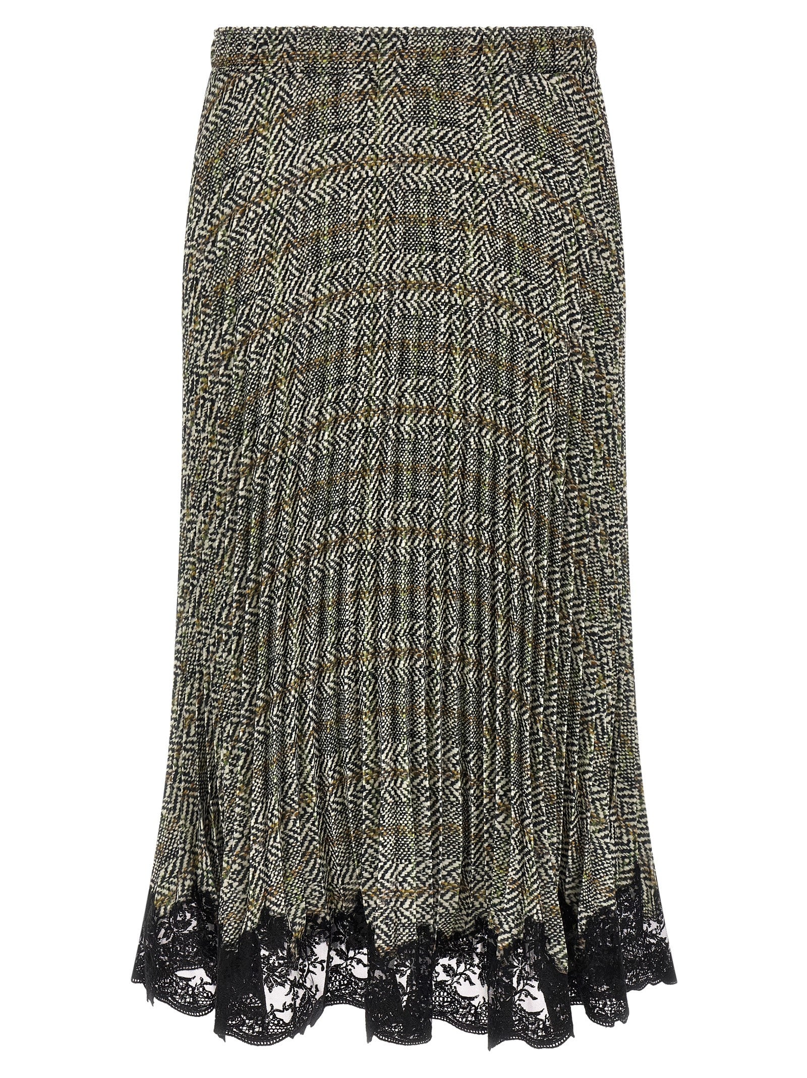 Multicolor Polyester Midi Skirt