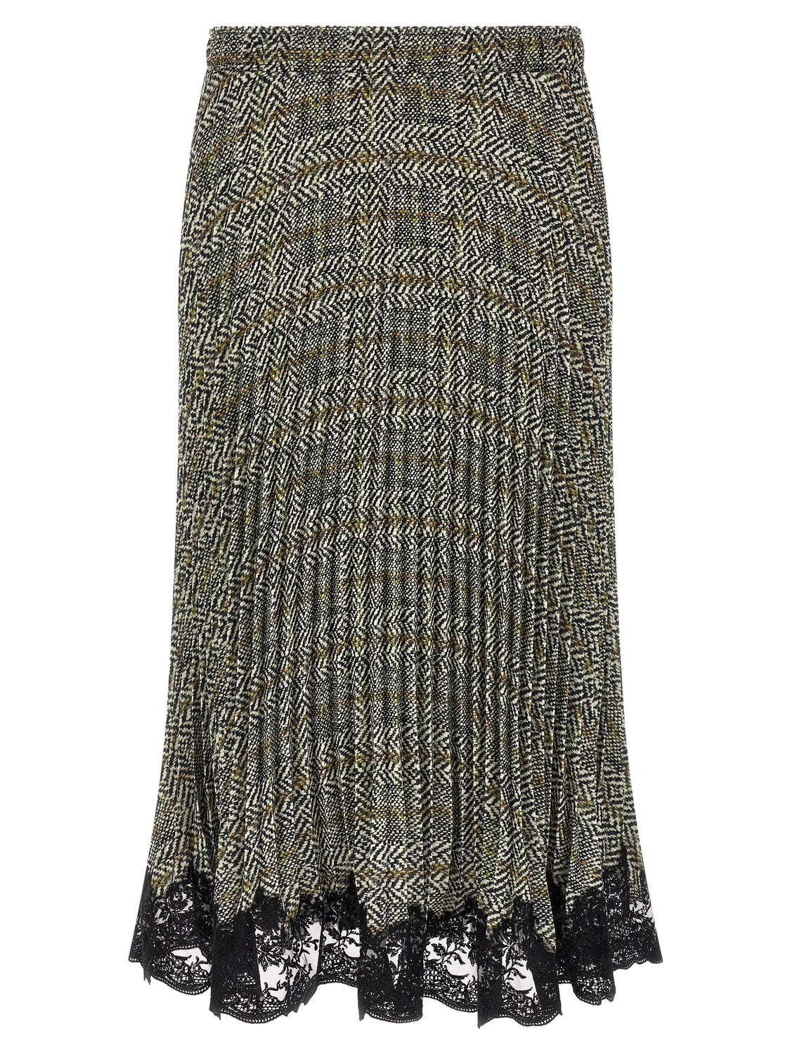 Multicolor Polyester Midi Skirt