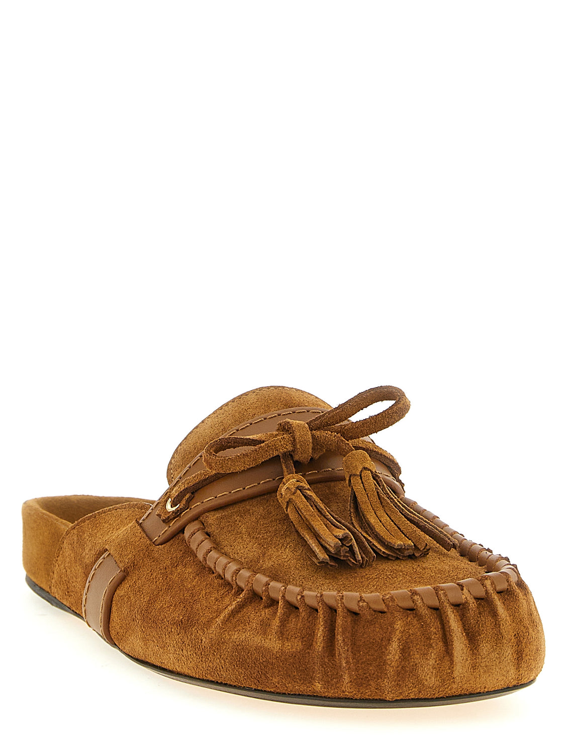 Brown Cowhide Slip-On Loafers