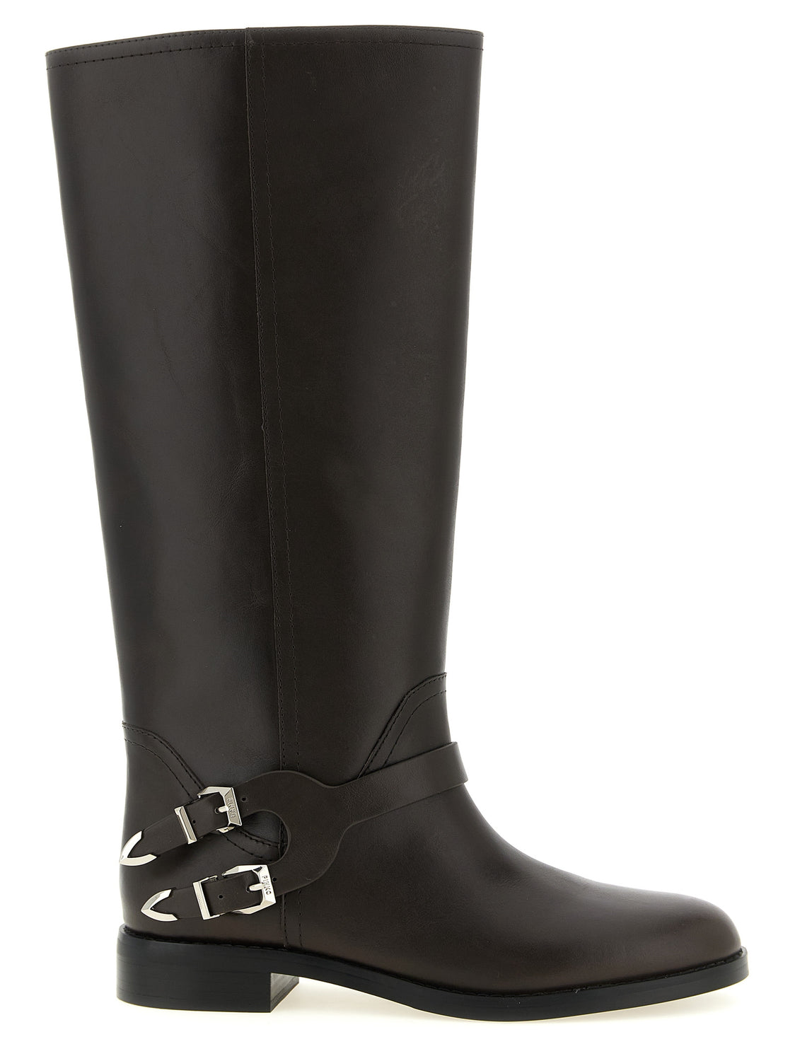Black Cowhide Over The Knee