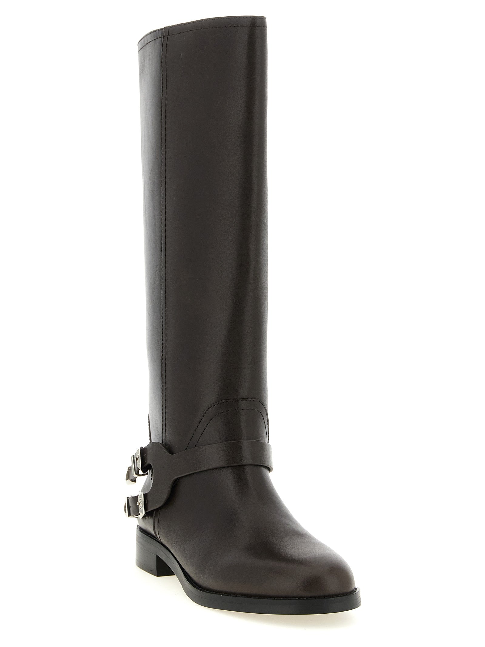 Black Cowhide Over The Knee