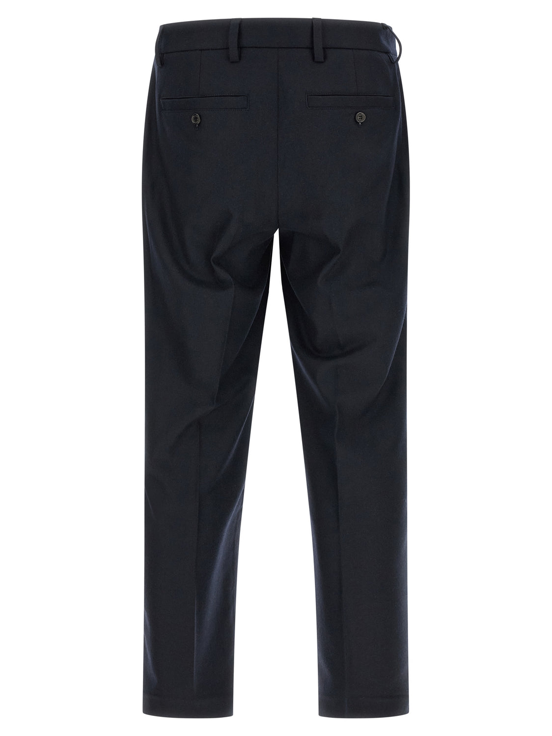 Blue Wool Casual Pants