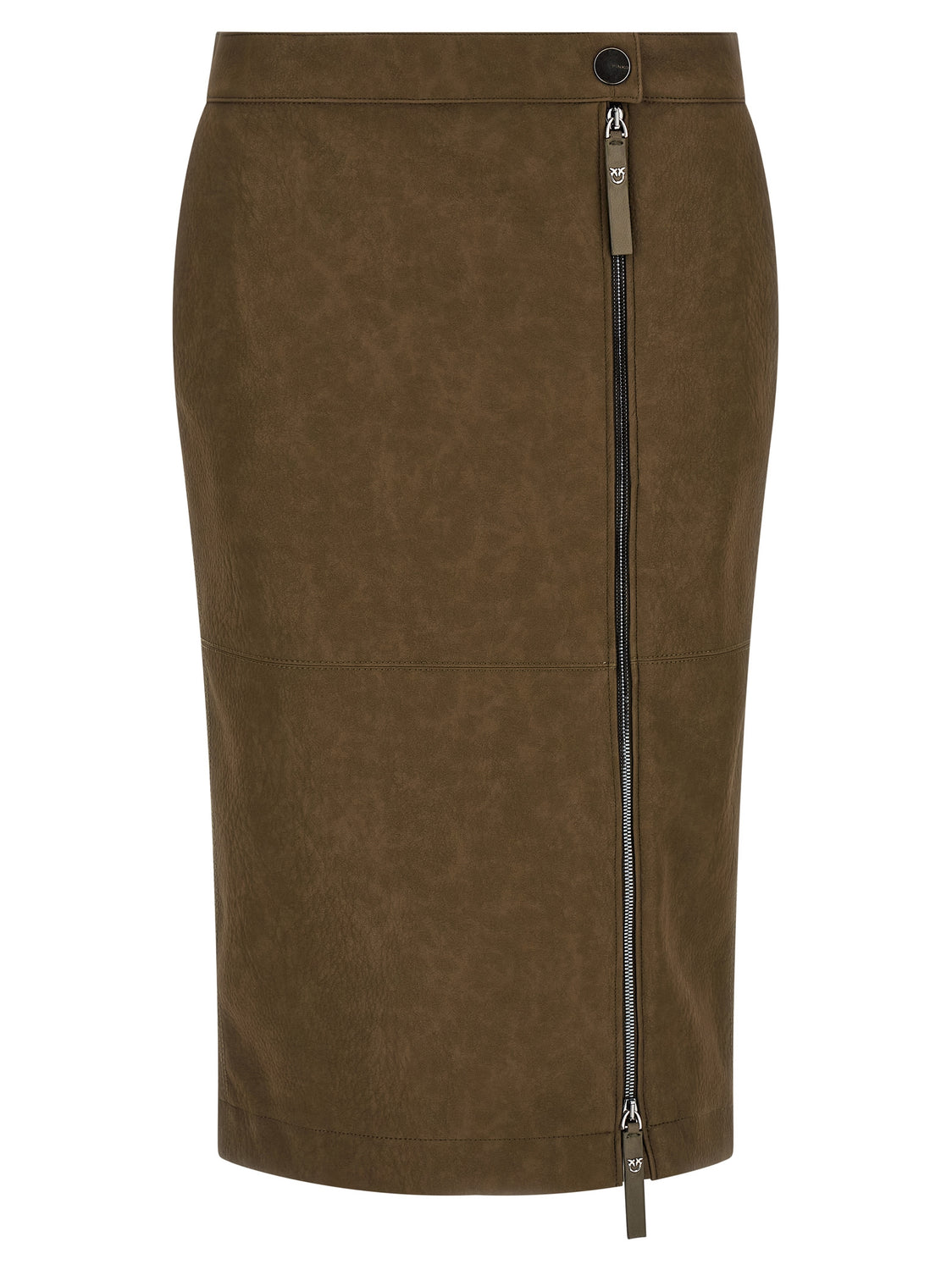 Brown Viscose Midi Skirt
