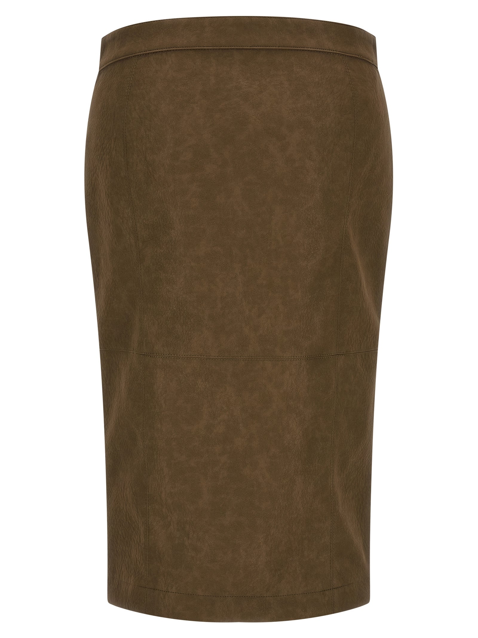 Brown Viscose Midi Skirt