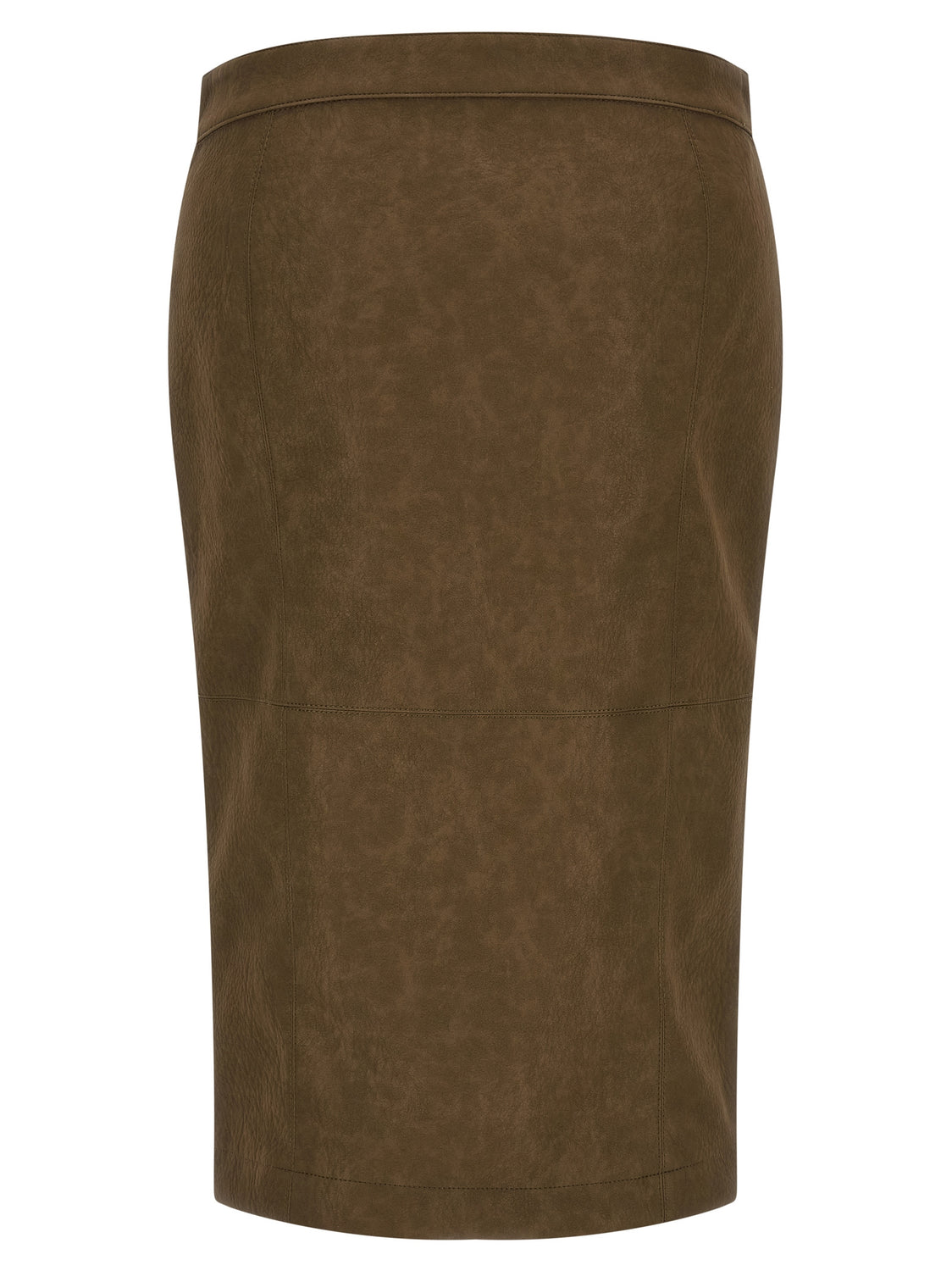 Brown Viscose Midi Skirt