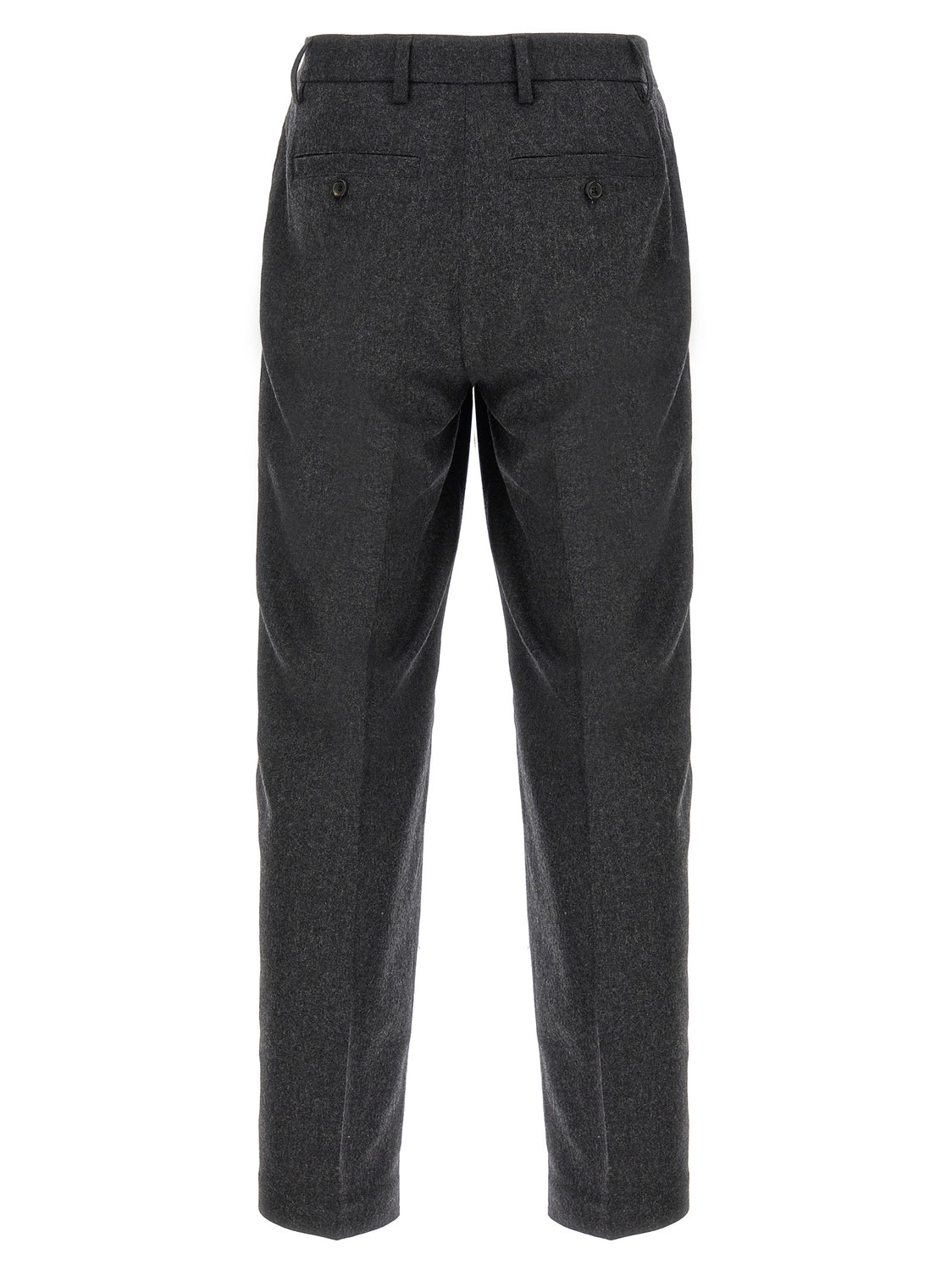 Gray Wool Casual Pants