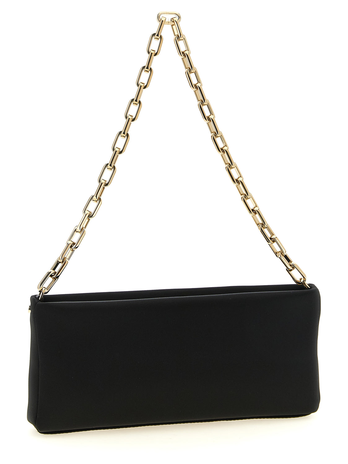 Black Elastane Clutch Bag