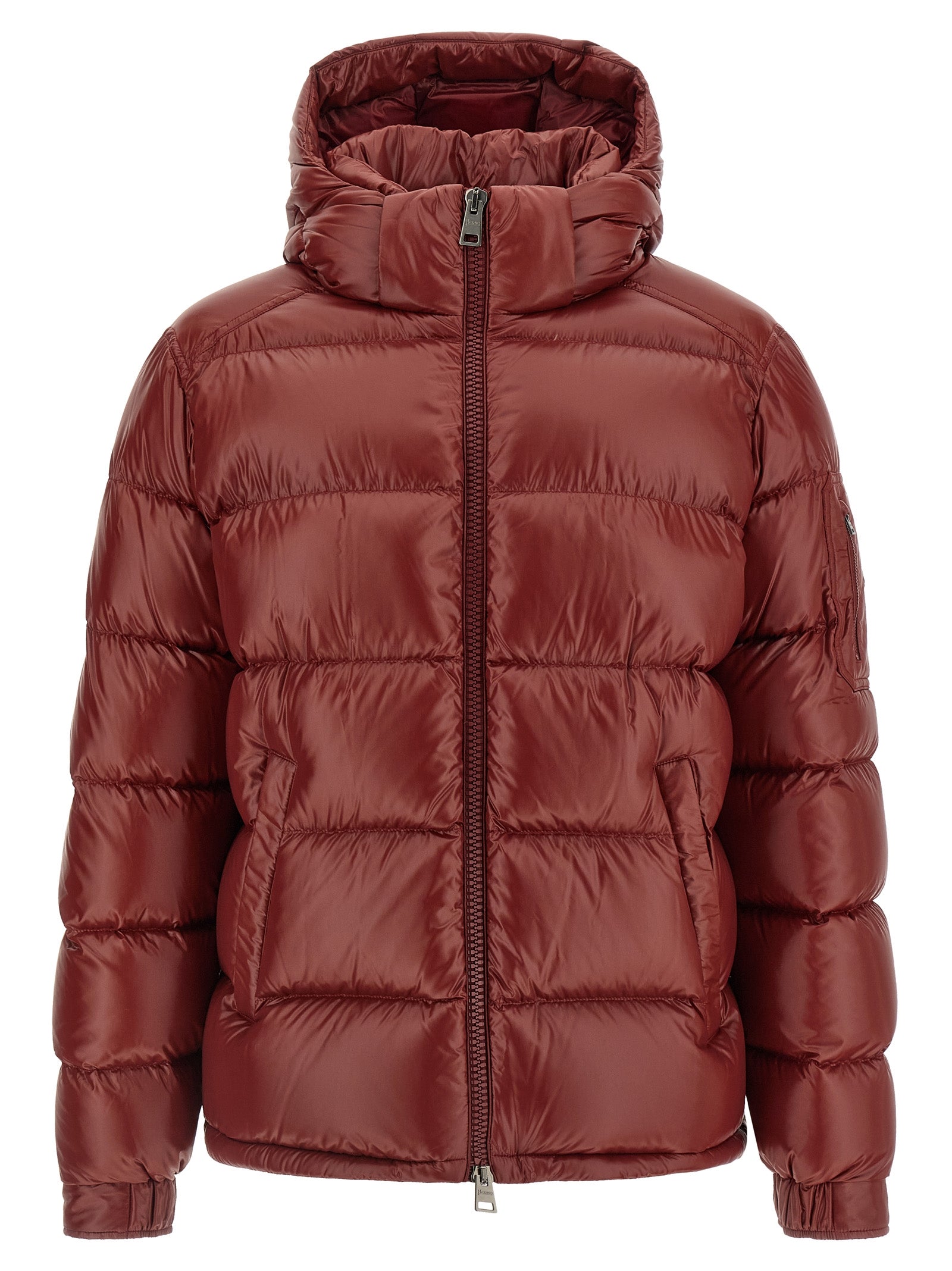 Bordeaux Polyamide Full-Length Jacket
