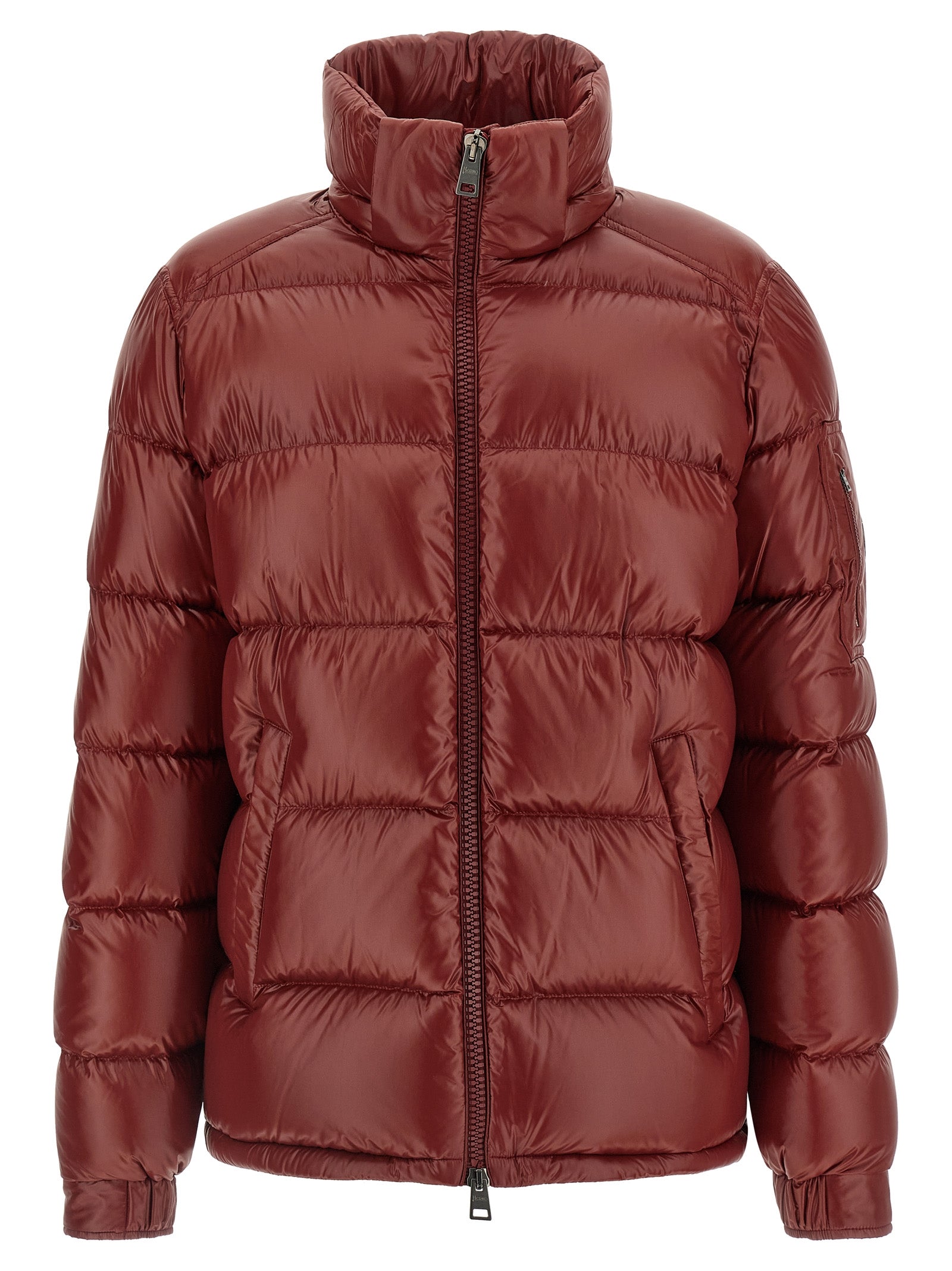 Bordeaux Polyamide Full-Length Jacket
