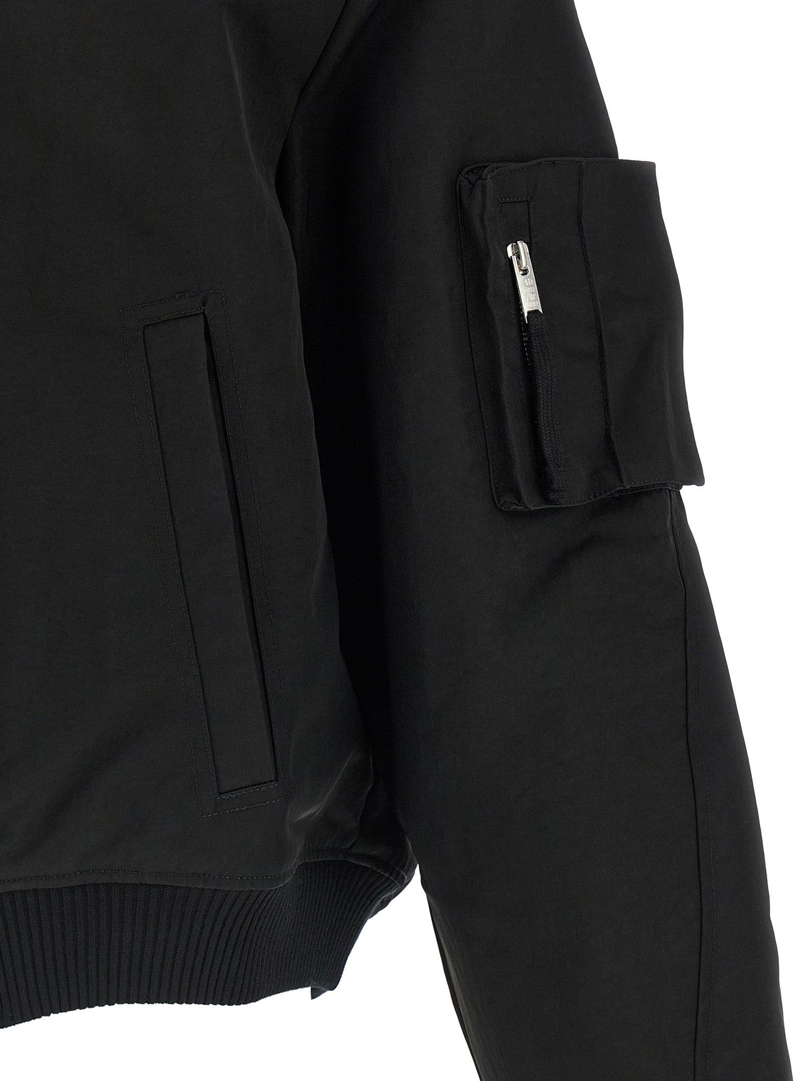 Black Recycled Polyamide Bomber