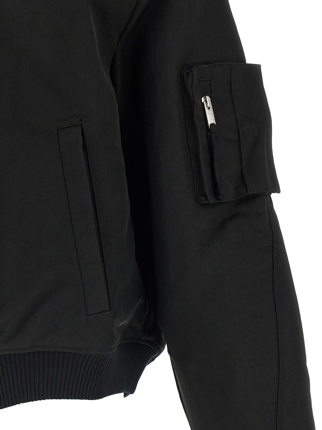 Black Recycled Polyamide Bomber
