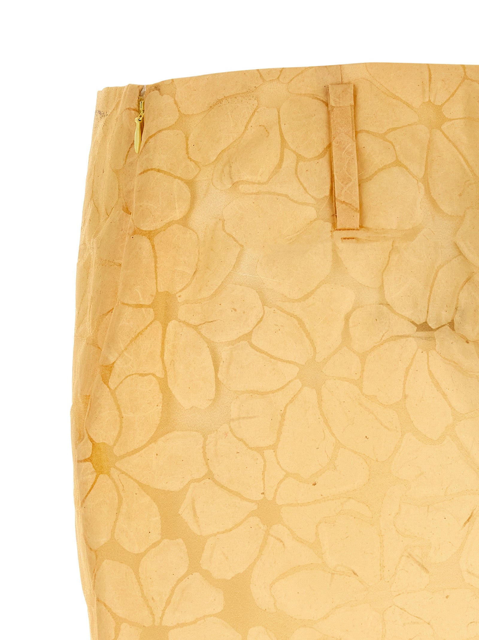 Multicolor Polyester Midi Skirt