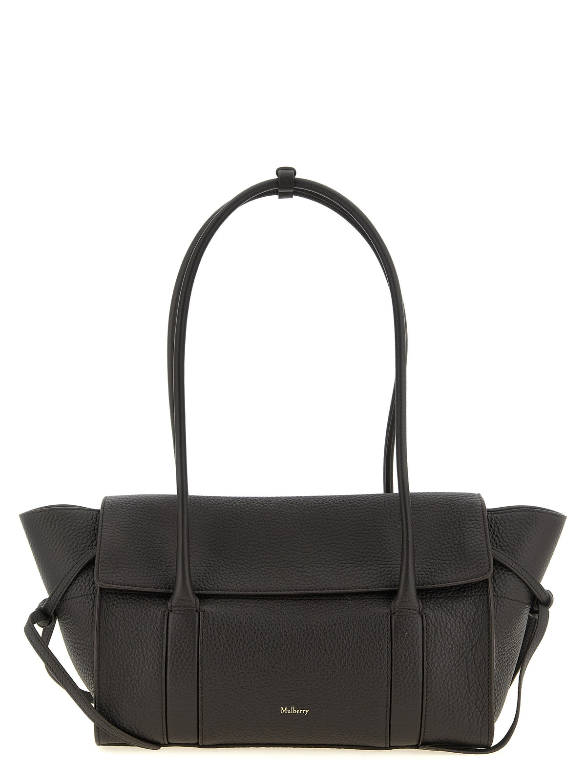 Black Calfskin Shoulder Bag