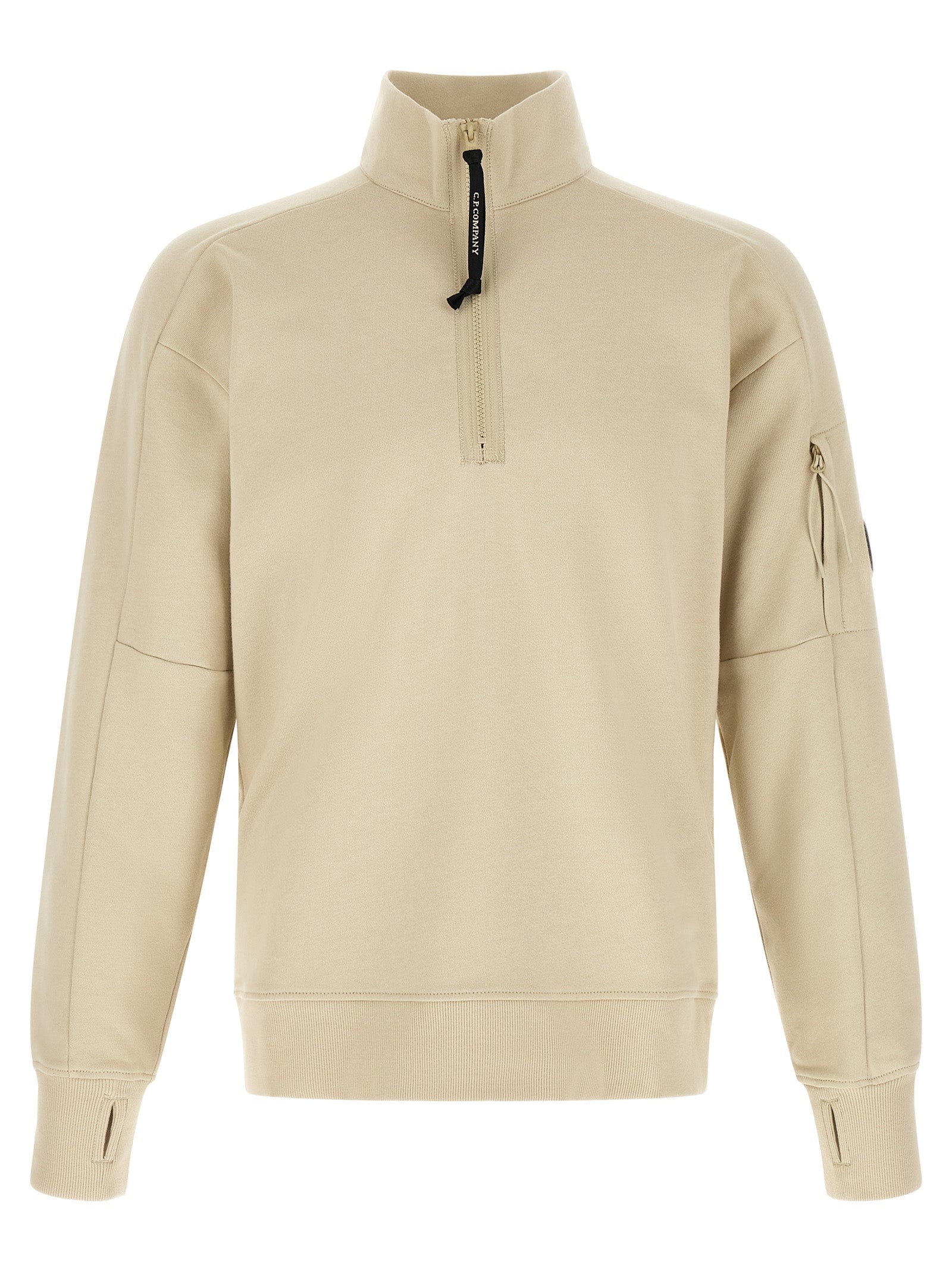 Beige Cotton Sweatshirt