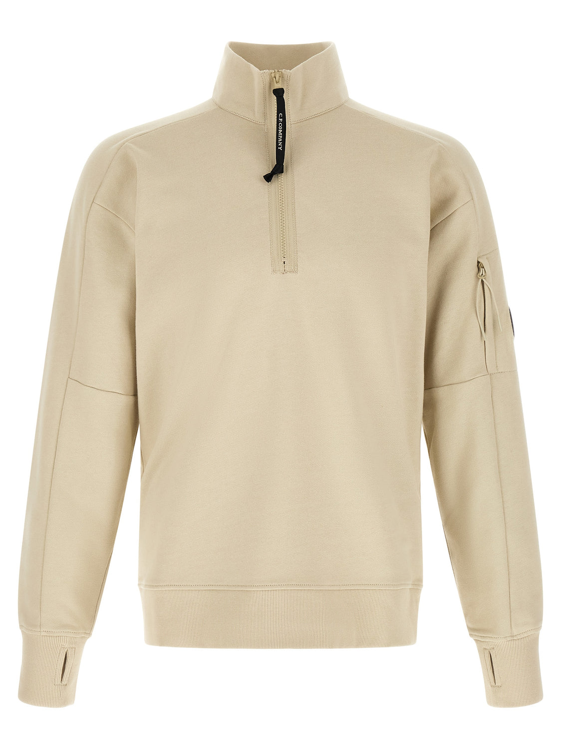 Beige Cotton Sweatshirt