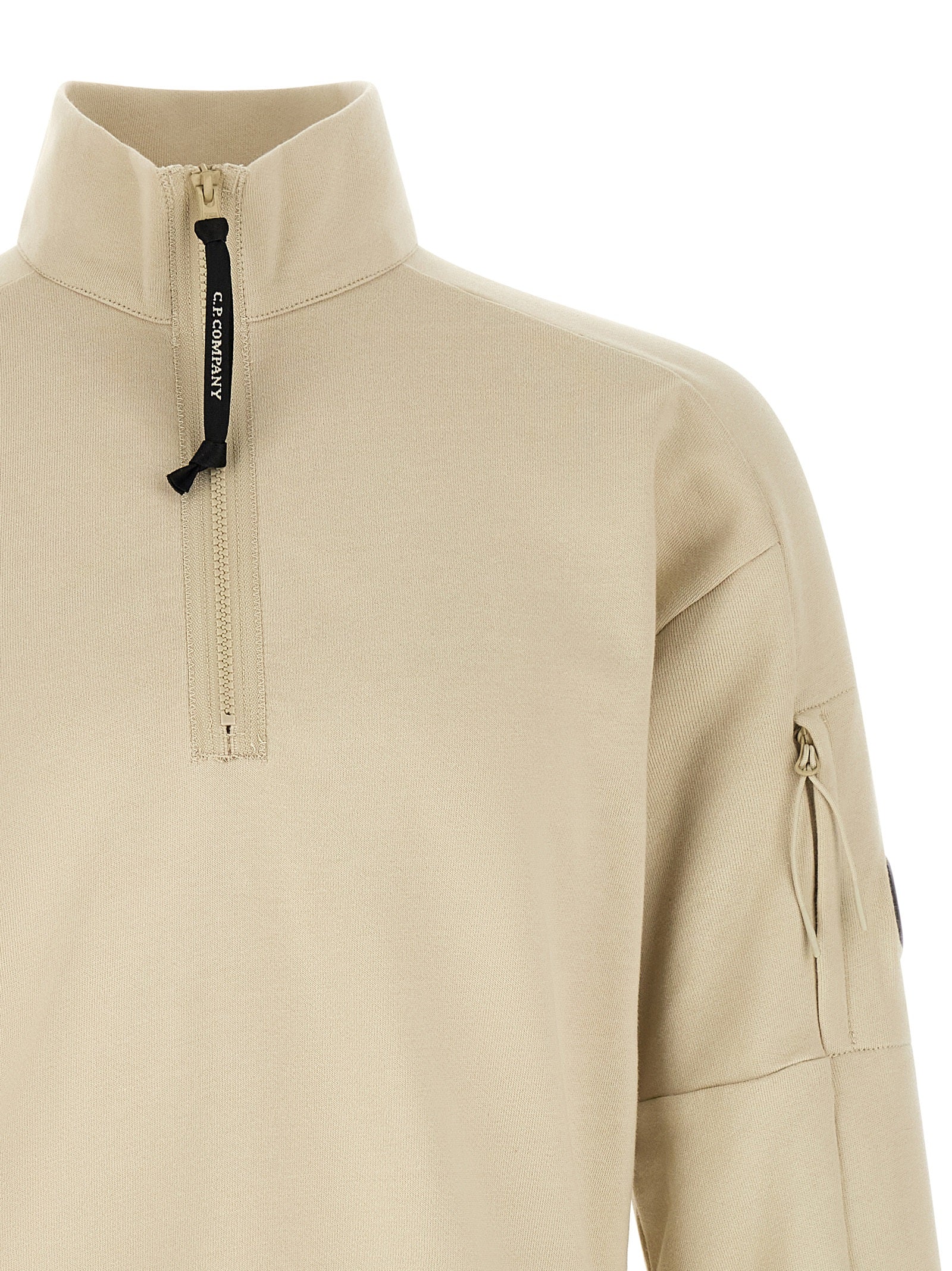 Beige Cotton Sweatshirt